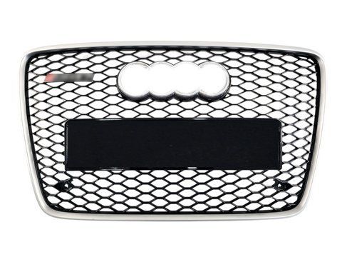 Решітка радіатора SilVer Black ( в стилі RSQ7 ) ПОШКОДЖЕНА на Audi Q7 4L 2005-2015 року Q7-RS143(1) фото