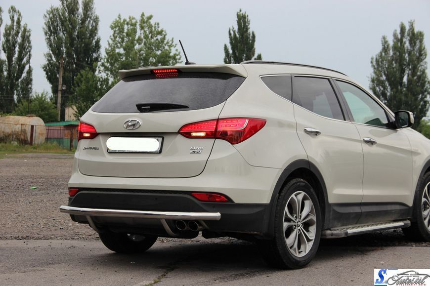 Задня дуга на бампер нерж Hyundai Santa Fe 3 2012-2018 HNSF.13.B1-02.6 фото
