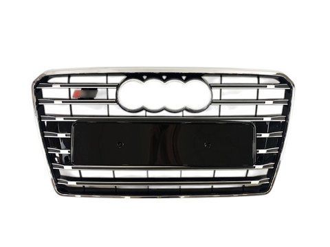 Решітка радіатора Chrome Black ( в стилі S7 ) ПОШКОДЖЕНА на Audi A7 4G 2010-2014 року A7-S121(1) фото