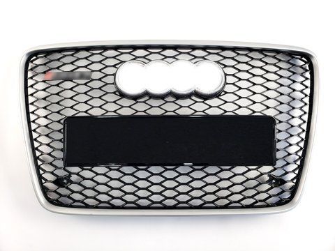 Решітка радіатора Silver Black ( в стилі RSQ7 ) на Audi Q7 4L 2005-2015 року Q7-RS143 фото