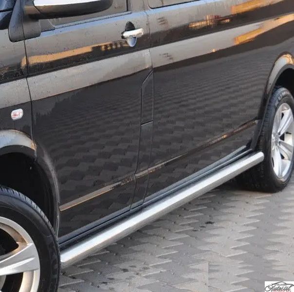 Пороги труби d60 без накладками кінцевик круглий\скош 2 шт нерж Land Rover Freelander I 1997-2006 LRFL.97.S1-01.6 фото