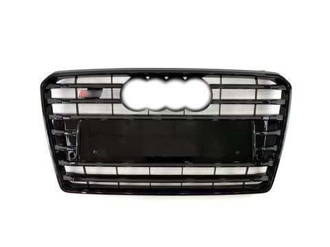 Решітка радіатора Full Black ( в стилі S7 ) на Audi A7 4G 2010-2014 року A7-S123 фото