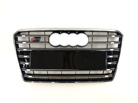 Решітка радіатора Chrome Black ( в стилі S7 ) на Audi A7 4G 2010-2014 року A7-S121 фото