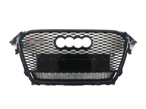 Решітка радіатора Full Black ( в стилі RS4 quattro ) на Audi A4 B8 2011-2015 року A4-RS132 фото