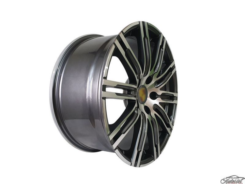 Диски R21 Gray + Chrome ( одноширокі ) на Porsche Cayenne 958 2010-2014 року DP03 фото