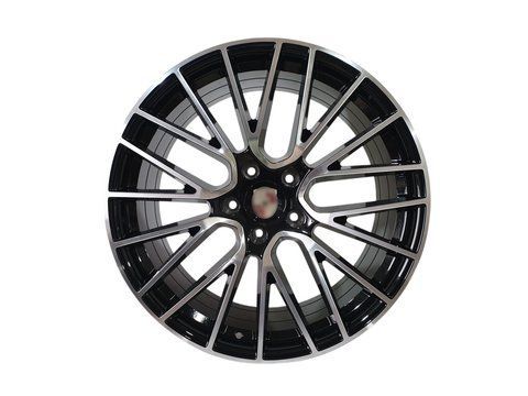 Диски R21 Gloss Black + Chrome ( різноширокі ) на Porsche Cayenne 958 2010-2014 року DP08 фото