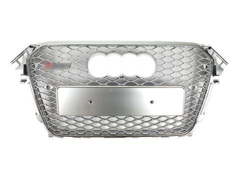 Решітка радіатора Silver Chrome ( в стилі RS4 ) на Audi A4 B8 2011-2015 року A4-RS134 фото