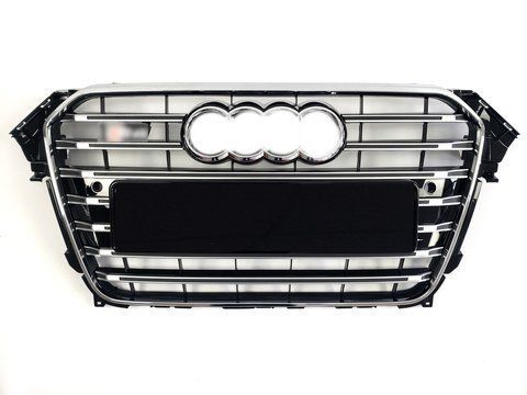 Решітка радіатора Chrome Black ( в стилі S4 ) на Audi A4 B8 2011-2015 року A4-S131 фото