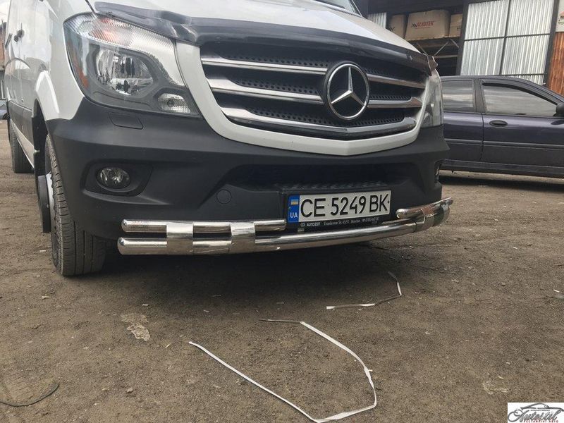 Кенгурятник Shark (нерж.) на Mercedes Sprinter (2006-2018) MBSP.07.F3-19.6 фото