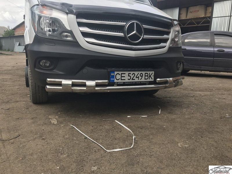 Кенгурятник Shark (нерж.) на Mercedes Sprinter (2006-2018) MBSP.07.F3-19.6 фото