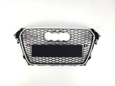 Решітка радіатора Silver Black ( в стилі RS4 ) на Audi A4 B8 2011-2015 року A4-RS135 фото