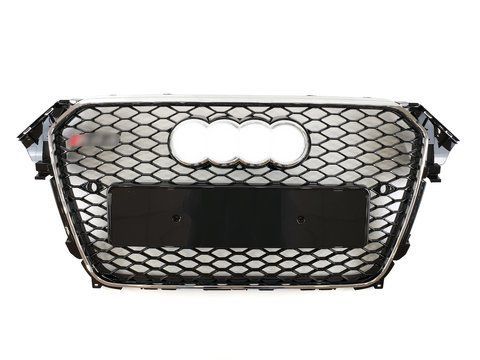 Решітка радіатора Chrome Black ( в стилі RS4 ) на Audi A4 B8 2011-2015 року A4-RS131 фото