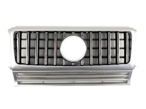 Решітка радіатора Chrome Silver GT на Mercedes-Benz G-Class W463 1990-2018 року B-W4636 фото