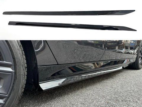 Леза на пороги Чорний глянець ( MP ) на BMW 5 Series G60 / G61 2023-2025 року G60-5 фото