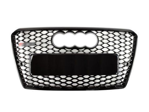 Решітка радіатора Full Black ( в стилі RS7 ) на Audi A7 4G 2010-2014 року A7-RS124 фото