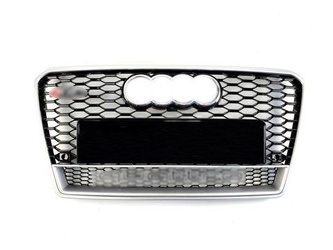 Решітка радіатора Black Silver ( в стилі RS7 quattro ) на Audi A7 4G 2010-2014 року A7-RS125 фото