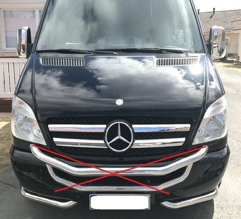 Кенгурятник Куточки на Mercedes Sprinter 906 (2006-2018) Марседес Спринтер MBSP.07.F3-50.6 фото