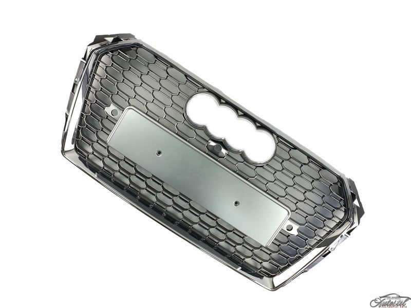 Решітка радіатора Silver Chrome ( в стилі RS4 ) на Audi A4 B9 2015-2019 року A4-RS181 фото