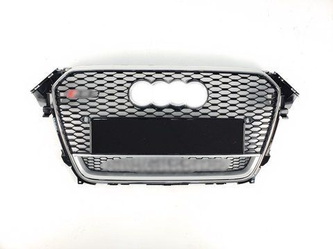 Решітка радіатора Chrome Black ( в стилі RS4 quattro ) на Audi A4 B8 2011-2015 року A4-RS136 фото