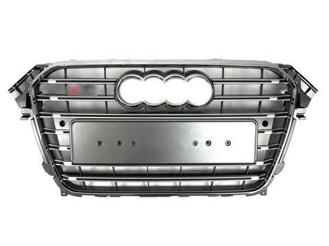 Решітка радіатора Silver Chrome ( в стилі S4 ) на Audi A4 B8 2011-2015 року A4-S133 фото