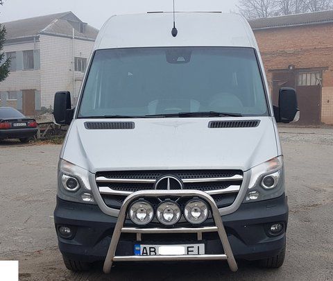 Кенгурятник високий WT018 нерж Mercedes Sprinter 2006-2018 MBSP.07.F1-16.6 фото
