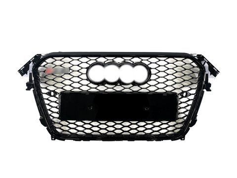 Решітка радіатора Full Black ( стилі RS4 ) на Audi A4 B8 2011-2015 року A4-RS133 фото