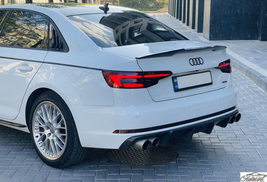 Спойлер Чорний глянець V1 на Audi A4 B9 2015-2019 року SS47 фото