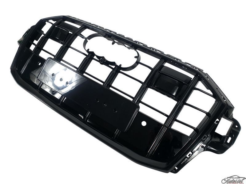 Решітка радіатора Full Black ( стиль SQ7 ) під дистронік на Audi Q7 4M 2020-2022 року Q7-S22 фото