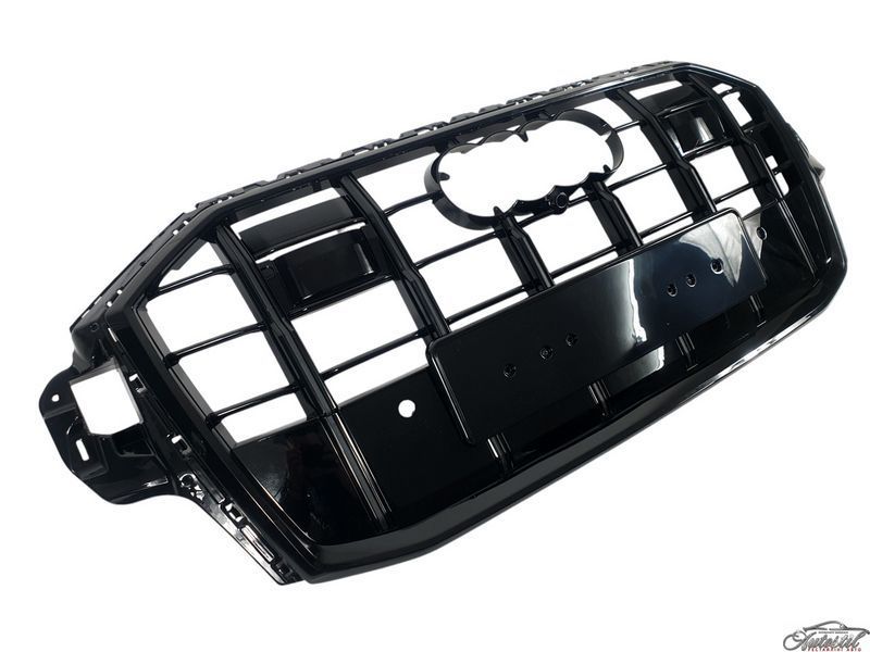 Решітка радіатора Full Black ( стиль SQ7 ) під дистронік на Audi Q7 4M 2020-2022 року Q7-S22 фото