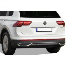 Volkswagen Tiguan 2020+ Накладки імітація вихлопних насадок (3 шт, нерж)