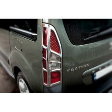 Peugeot Partner Tepee 2008-2018 накладка на стопи хромовані із пластик