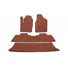 Seat Alhabmra 1995-2006 Поліуретанові килимки (3 ряди, EVA, коричневі)