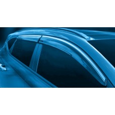 Hyundai IX-35 2010-2015рр. Вітровики з хромом (4 шт., Sunplex Chrome)