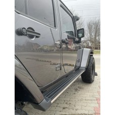 Jeep Wrangler 2007-2017 Бокові пороги Black (2 шт)