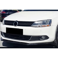 Volkswagen Jetta 2011-2018 Накладка на передний бампер Lip (чорна)
