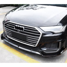 Audi A6 2018+ Передня лип накладка (чорна)