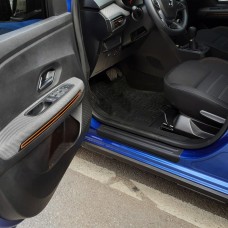 Dacia Sandero 2021+ Накладки на дверні пороги EuroCap (4 шт, ABS)