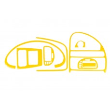 Citroen Saxo Накладки на панель (жовтий колір)