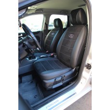 Ford Focus III 2011-2017 гг. Авточехлы экокожа+ткань+антара Antara A001g (полный салон)