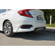 Honda Civic 2016↗ Sedan Куточки на задній бампер (під фарбування)