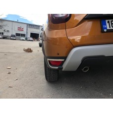 Dacia Duster 2018↗ Накладки на задні рефлектори 2 шт, нерж)