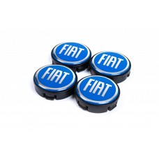 Fiat Ковпачки титанові диски 57/55.5 мм мм V2 (сині) під склом