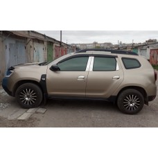 Dacia Duster Молдинг дверних стійок (нерж.)