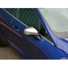 Ford Fiesta 2017+ Накладки на дзеркала (2 шт, нерж)