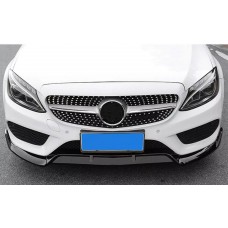 Mercedes C-сlass W205 2014-2018рр. Передня лип накладка 1234 Upgrade V2 (чорна)
