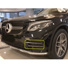Mercedes GLC X253 Бокові накладки на передній бампер AMG (нерж)