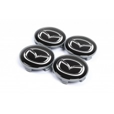 Ковпачки у звичайні диски 68/64.5 мм для Mazda V4 чорні силікон