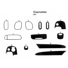 Chevrolet Corvette C5 Накладки на панель (Meric)