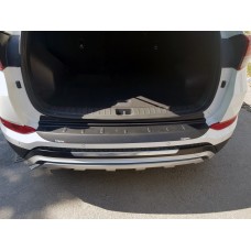Hyundai Tucson 2016-2018 Накладка на задній бампер EuroCap (ABS)