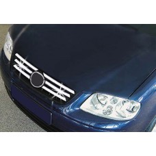 VW Polo 2001-2009 Накладки на решітку (нерж)